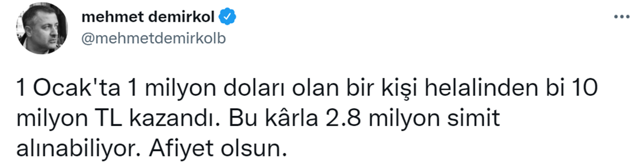 Hülya avşar simit economy tweet