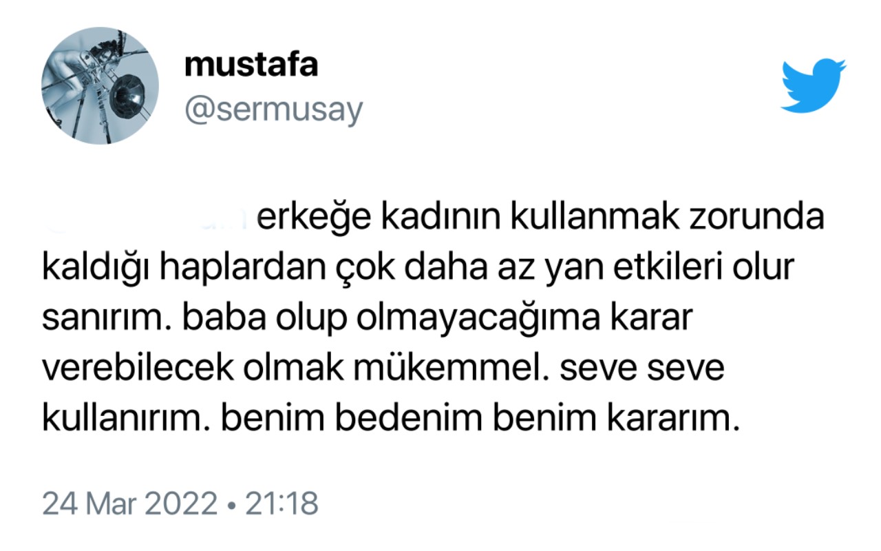 erkekler doğum kontrol