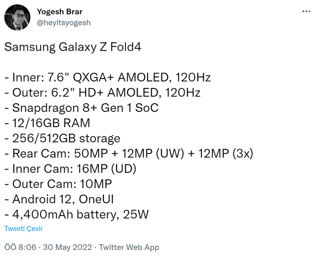 Samsung Galaxy Z Fold4’ün Özellikleri Sızdırıldı: Katlanabilir Telefonların En Büyük Eksiklerinden Birini Giderecek!