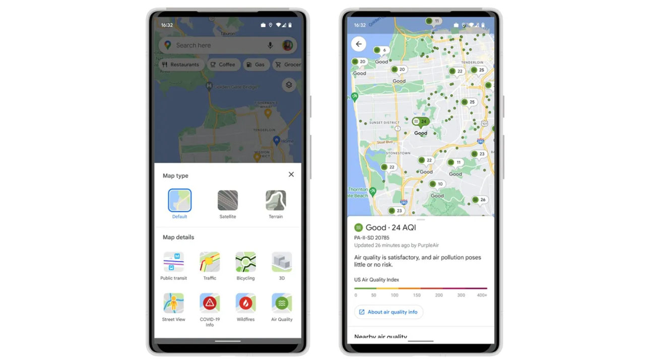 Google Haritalar Artık Gitmek İstediğiniz Yerin Hava Kalitesini de Gösterecek