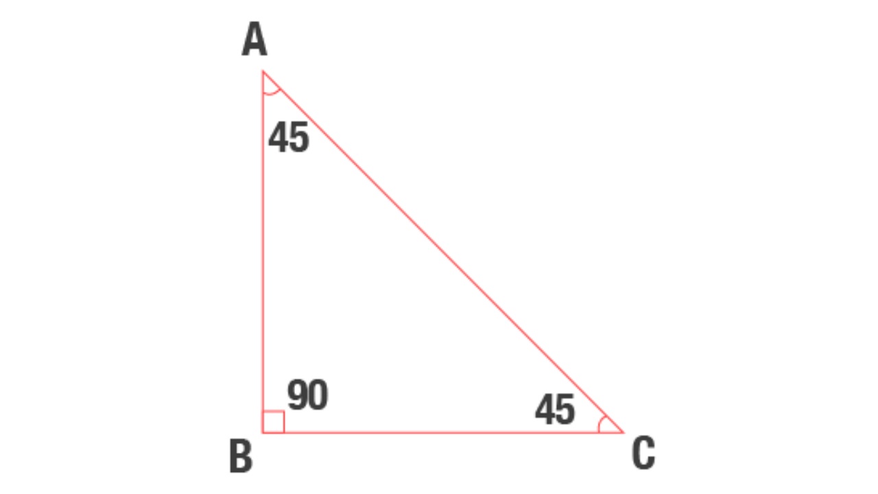 45 - 45 - 90 triangle