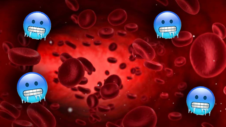 frozen blood cells