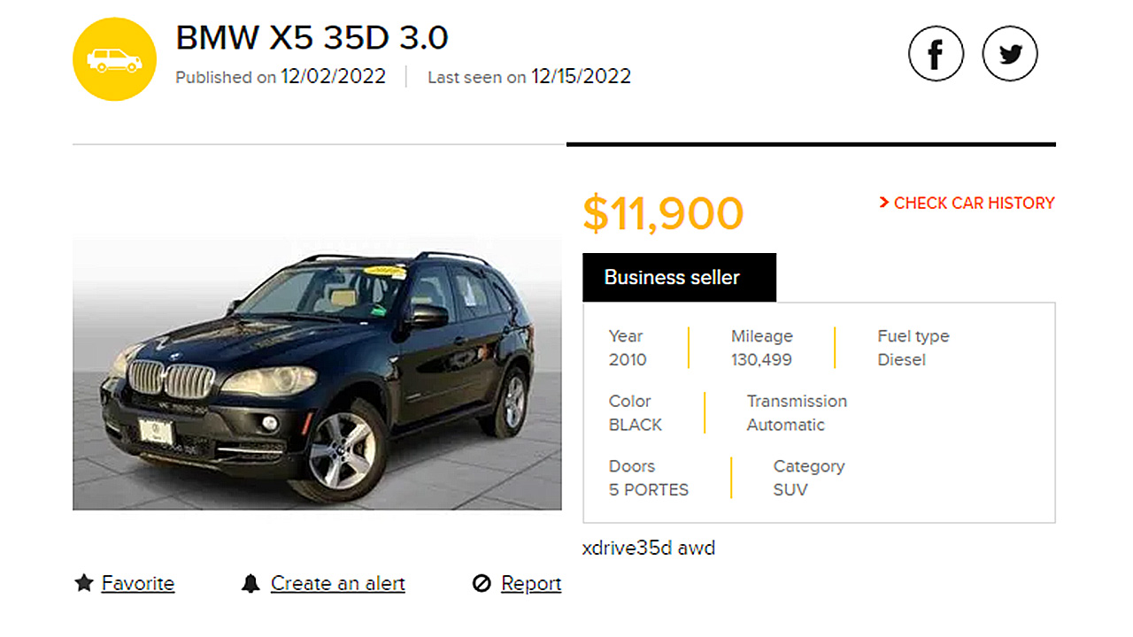 bmw x5 etats unis