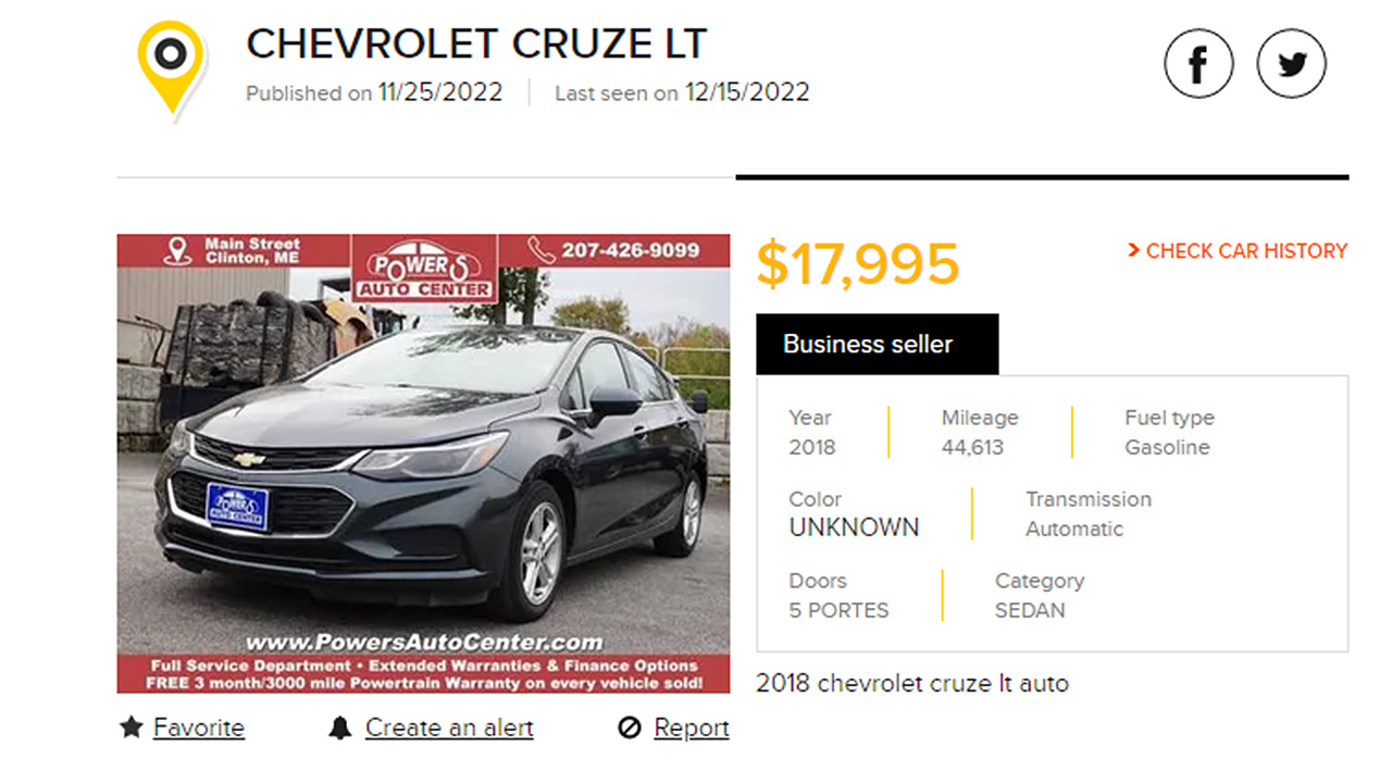 chevrolet cruze usa