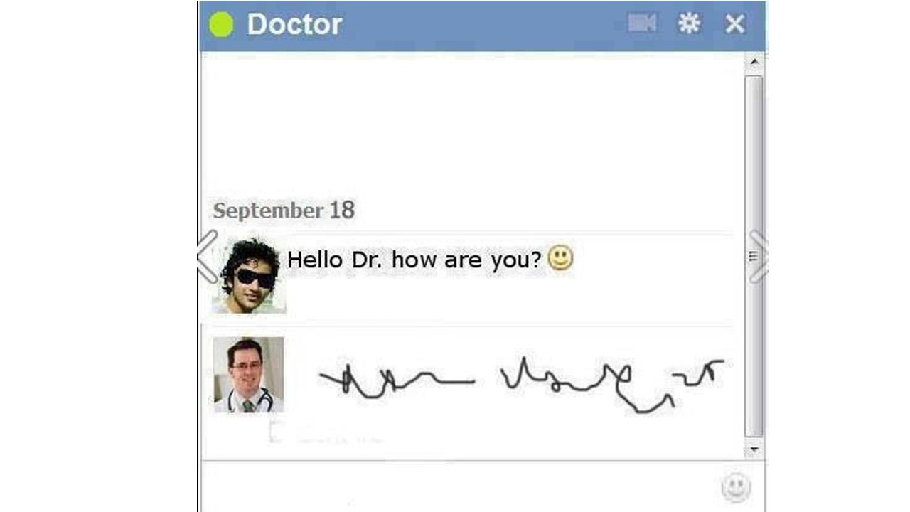 Why is the doctor's letter incomprehensible?