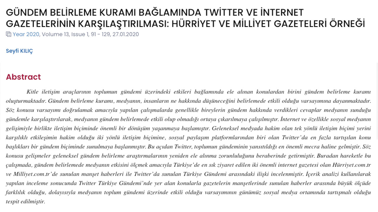 Turkish scientific article