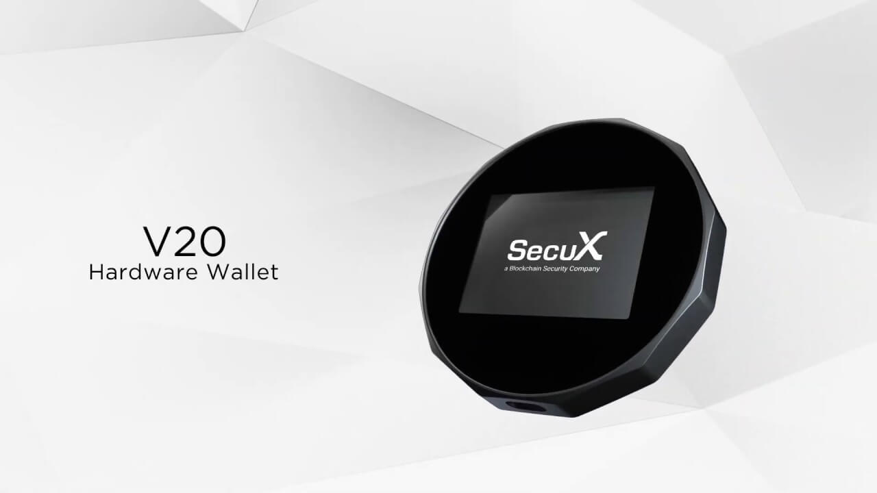 SecuX V20 is a cold wallet that stands out with its design.