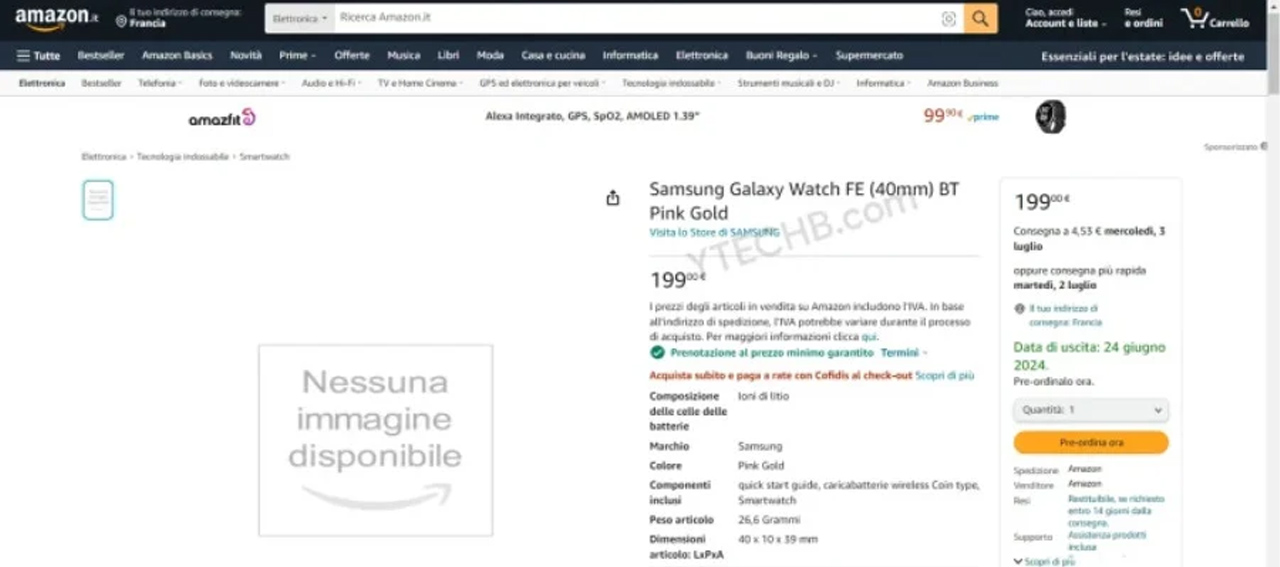 Samsung Galaxy Watch FE, "Yanlışlıkla" Amazon’da Listelendi: Saatin Fiyatı Ortaya Çıktı