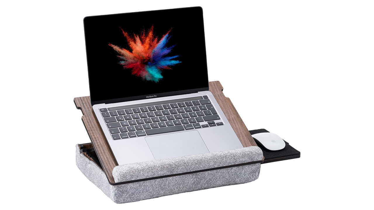 Vigo Wood – Minderli, Çekmeceli Mousepadli Eğim Ayarlanabilir Laptop Sehpası