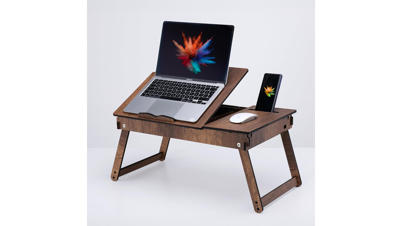 Vigo Wood Katlanır Ayaklı Ayarlanabilir Laptop Sehpası