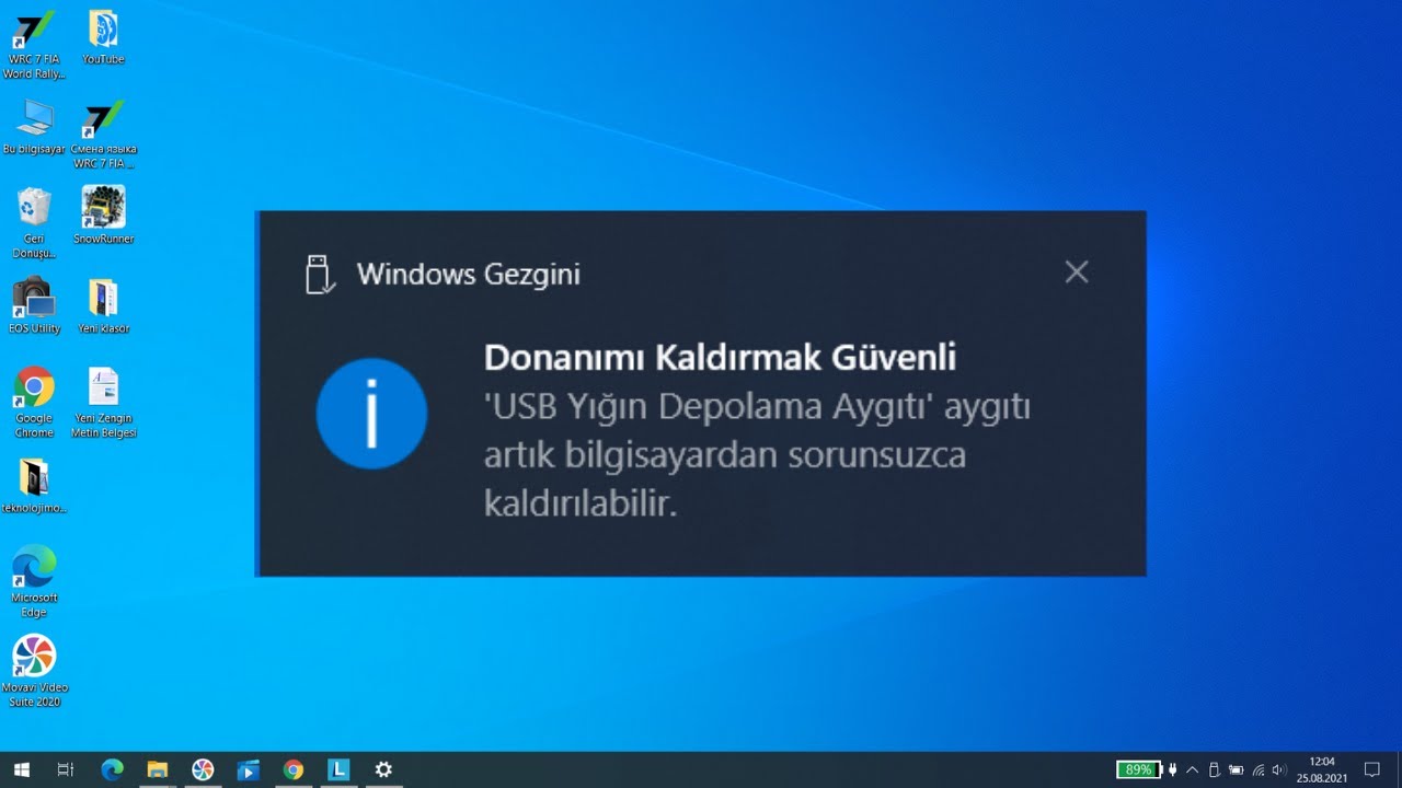 Windows 10 donanımı güvenle kaldır