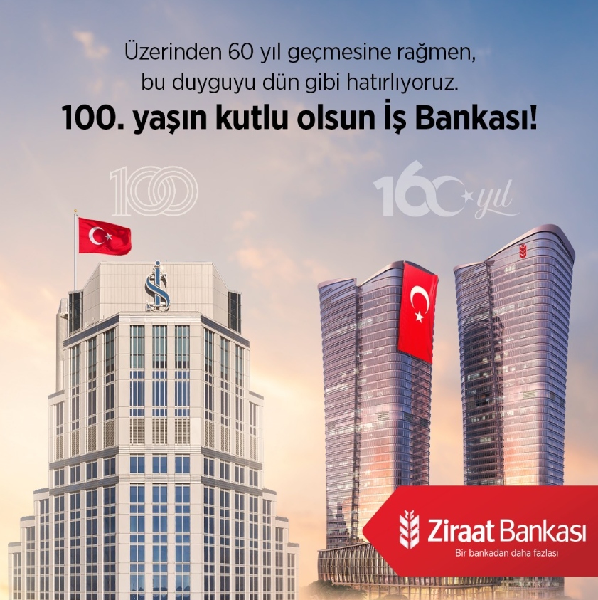 Ziraat Bankası, İş Bankası’nın 100. Yaşını Esprili Bir Dille Kutladı