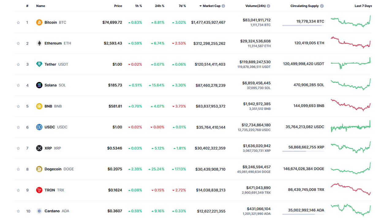 Bitcoin Rekor Kırdı, DOGE Bir Günde %25 Değer Kazandı: İşte Alevlenen Kripto Para Piyasalarındaki Son Durum