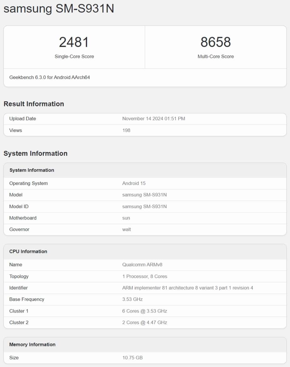 E Bir Zahmet Artık: Temel Samsung Galaxy S25 Modeli, 12GB RAM ile Gelecek