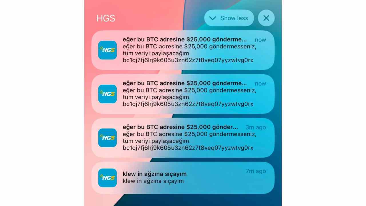 HGS Uygulaması Hacklendi: Küfürlü Mesajlar ve Kripto Para Talebi Kullanıcıları Endişelendirdi