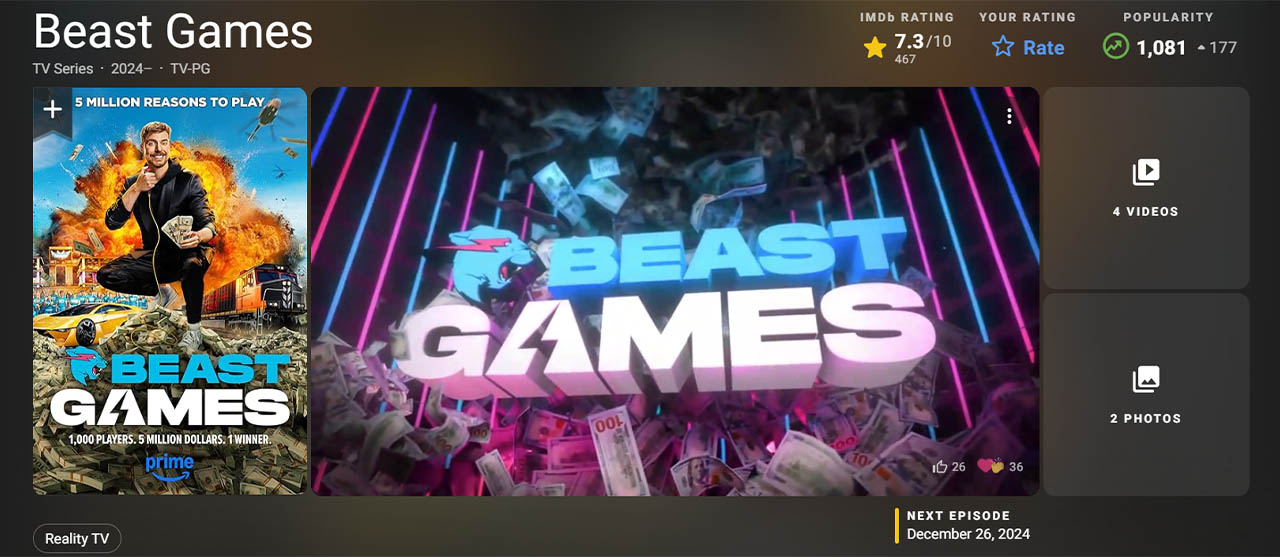 Beast Games IMDb