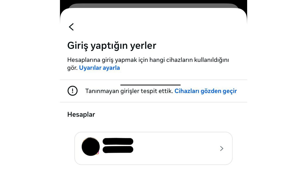 instagram giriş yapılan hesaplar