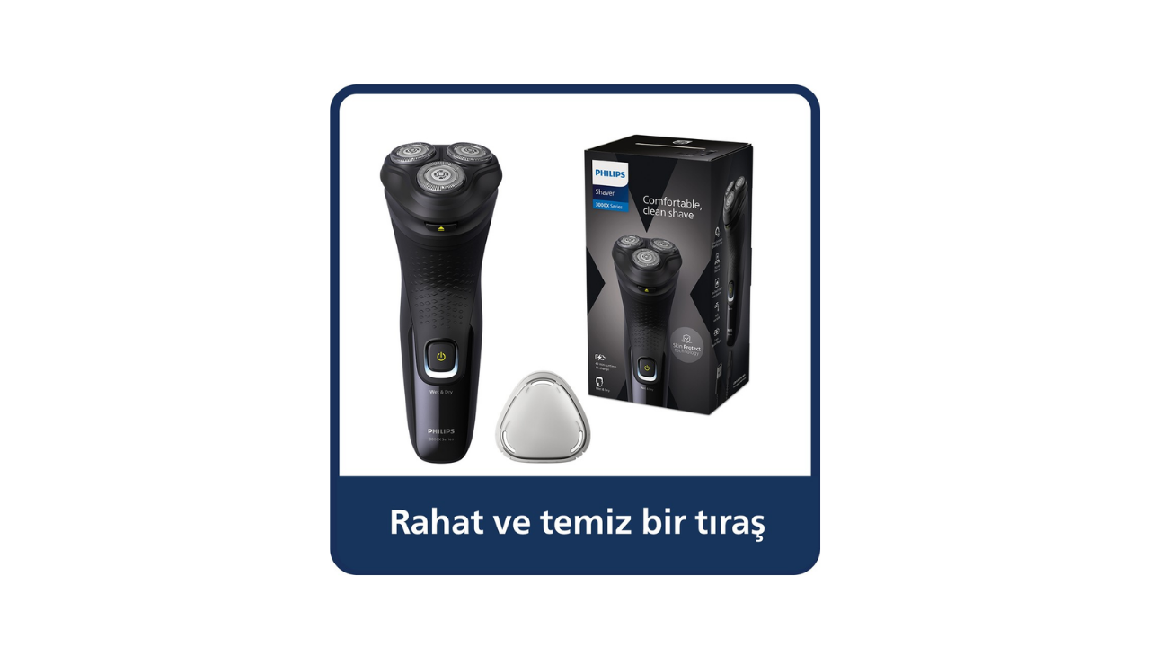 Philips 3000X Serisi Islak & Kuru Elektrikli Tıraş Makinesi