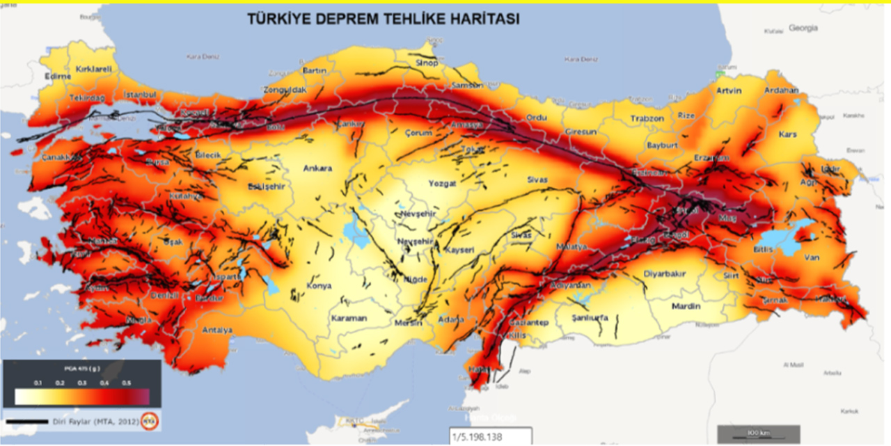 türkiye deprem haritası